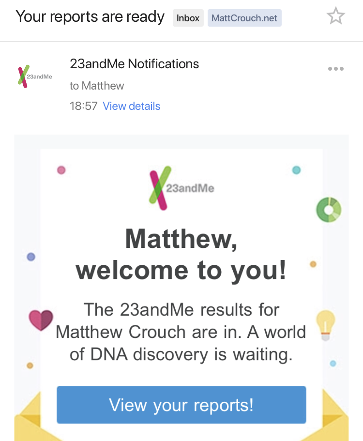 Results Email Screenshot